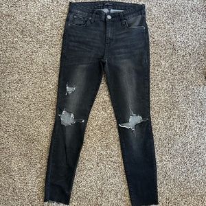 Black Ripped "STS Blue" Jeans - Emma Ankle Skinny - Size 27
